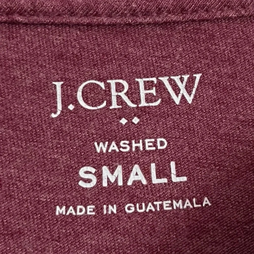 J. Crew • Burgundy Washed Long Sleeve Tee Shirt